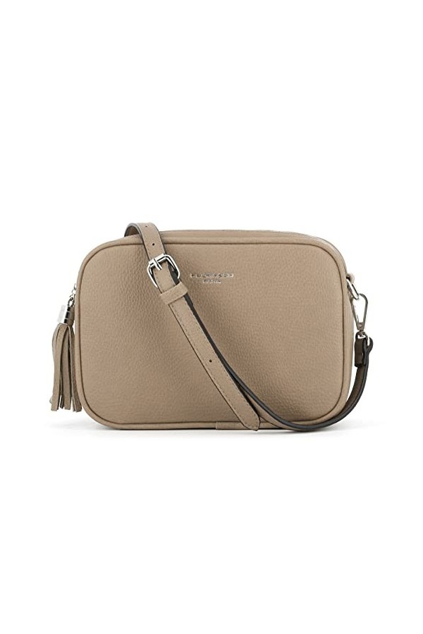flora & co - Sac Caméra Bandoulière Femme Double Zip Frange - Sacoche Porté Epaule Croisé Forme Rectangle - Besace Ville Four
