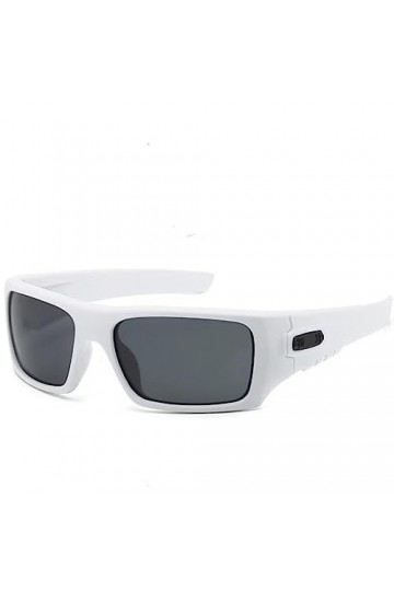 Lunettes de soleil de luxe pour homme, lunettes de soleil carrées vintage pour conduite de voyage UV400, blanc