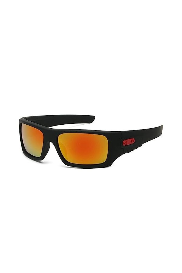 Lunettes de soleil de luxe pour homme, lunettes de soleil carrées vintage pour conduite de voyage UV400, Rouge