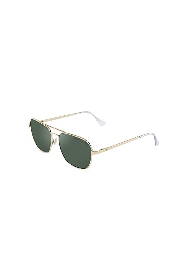 CLANDESTINE B-Pilot 18 Gold Dark Green - Lunettes de soleil nylon HD homme & femme