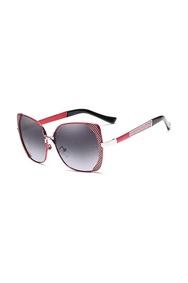 ZYIZEE Lunettes de Soleil Lunettes de Soleil rétro polarisées Dames Femmes Lunettes de Soleil Lunettes-Rouge