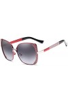 ZYIZEE Lunettes de Soleil Lunettes de Soleil rétro polarisées Dames Femmes Lunettes de Soleil Lunettes-Rouge