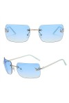 HPIRME Punk sans monture lunettes de soleil nouvelles femmes hommes papillon soleil Glasse lunettes nuances UV400, nuances C5