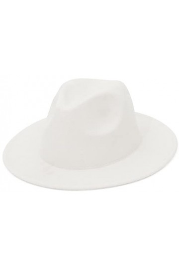 GEMVIE Femme Chapeau Fedora en Laine Vintage Chapeau de Jazz Homme Couleur Unie en Feutre à Large Bord pour Derby Vacances K