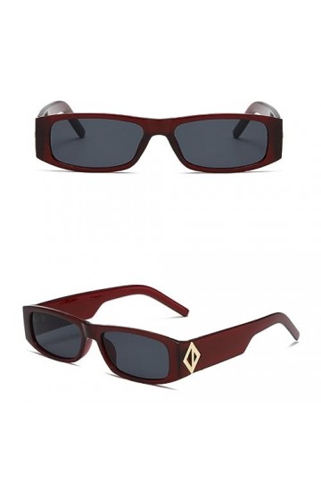 HPIRME Lunettes de soleil rectangulaires femmes petit cadre carré Vintage lunettes de soleil hommes nuances rétro UV400, 2204