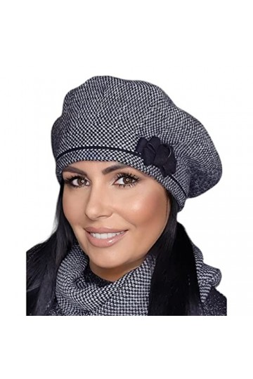 Kamea Élégant Béret dhiver Helena, Noir,Taille Unique