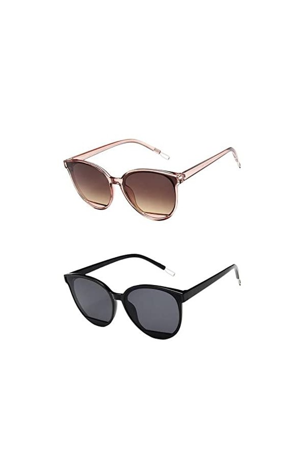 TOBILE Lunettes de soleil femme vintage métal miroir classique vintage lunettes de soleil femme Oculos De Sol Feminino-4 et 7