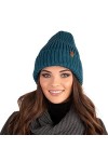 VIVISENCE Femme Bonnet Classique Et Élégant 7034, Gris,UNI