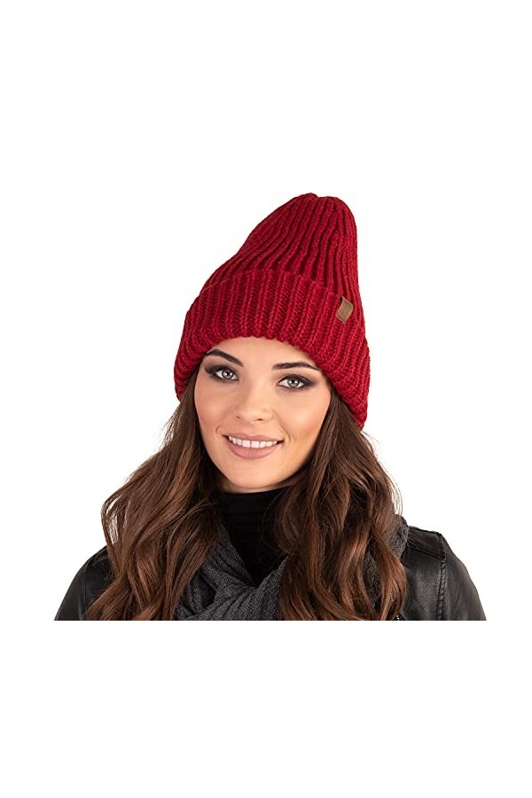 VIVISENCE Femme Bonnet Classique Et Élégant 7034, Gris,UNI