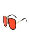 IIGOCG Lunettes de Soleil carrées Oversize Lunettes de Soleil Mode Femme Femme Color : Other, Size : Red 