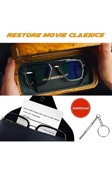 SHEEN KELLY Lunettes de soleil Hommes Femmes Rétro Pilote Carré Cadre en métal Rectangle Classique Mode Lunettes