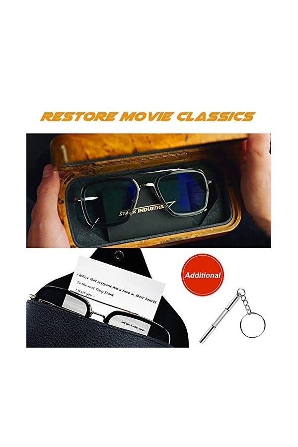 SHEEN KELLY Lunettes de soleil Hommes Femmes Rétro Pilote Carré Cadre en métal Rectangle Classique Mode Lunettes