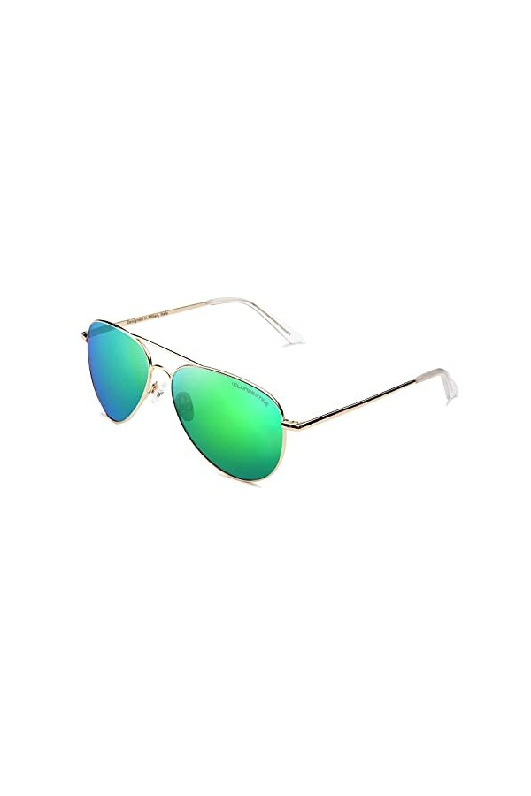 CLANDESTINE A10 Gold Green N - Lunettes de soleil Nylon HD homme & femme