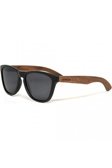 Lunettes de Soleil Rétro en Bois Hommes et Femmes | Lunettes de Soleil Polarisées Homme UV400 | Lunette Bois Homme Qualité Su