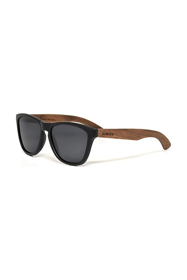 Lunettes de Soleil Rétro en Bois Hommes et Femmes | Lunettes de Soleil Polarisées Homme UV400 | Lunette Bois Homme Qualité Su