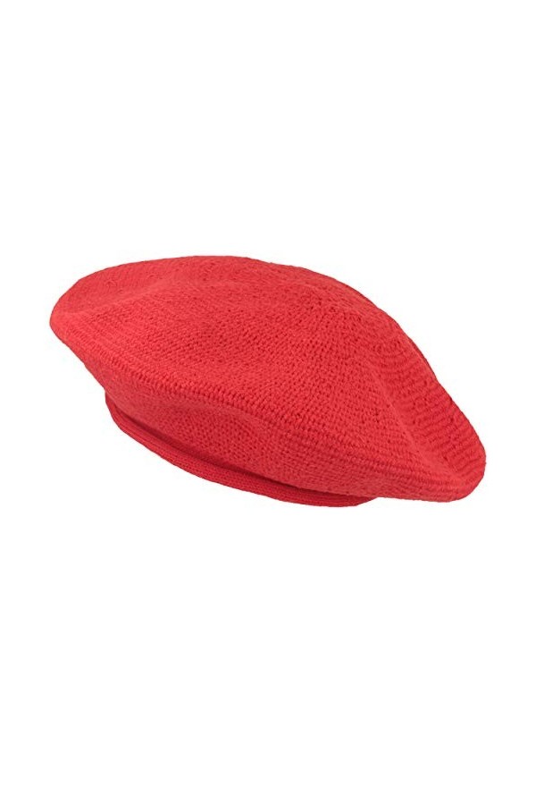 LOEVENICH Bonnet dété pour femme | Béret basque | Bonnet en laine pour femme – en 100 % coton – tricot fin, particulièrement