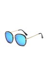 Haute Qualité Place Gold Frame Lunettes de soleil Femmes Sun polarisants Lunettes Mirror Rose avec la boîte UV400 Couleur : 