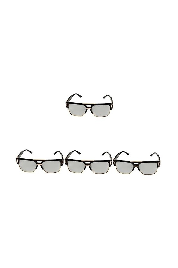 Adorainbow Lunettes De Soleil Pour Femmes 4 Pièces Grandes Lunettes De Soleil De Sport Rock - Lunettes De Conduite Carrées Po