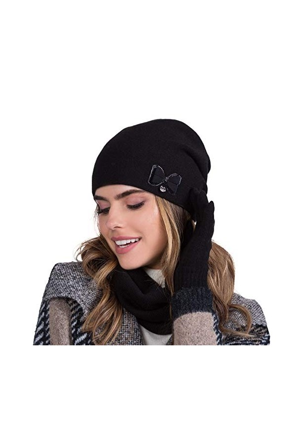 Kamea Femme Bonnet dhiver Classique Wika, Rose,Taille Unique