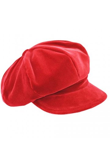 Cappelleria Melegari Baloon Cap Bonnet avec visière Princeps, fabriqué en Italie, pour femme, automne, hiver - Rouge - Taille