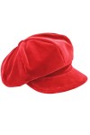 Cappelleria Melegari Baloon Cap Bonnet avec visière Princeps, fabriqué en Italie, pour femme, automne, hiver - Rouge - Taille