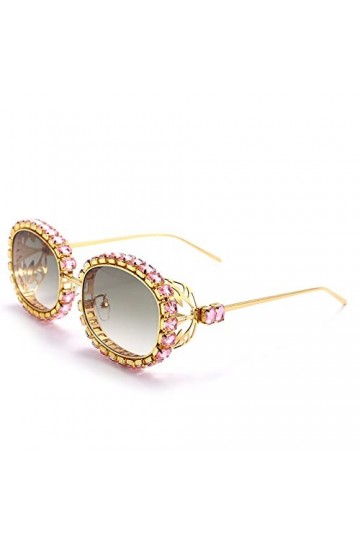 HPIRME Vintage ovale diamant lunettes de soleil hommes femmes ovale cristal Protection des yeux Punk lunettes lunettes UV400,