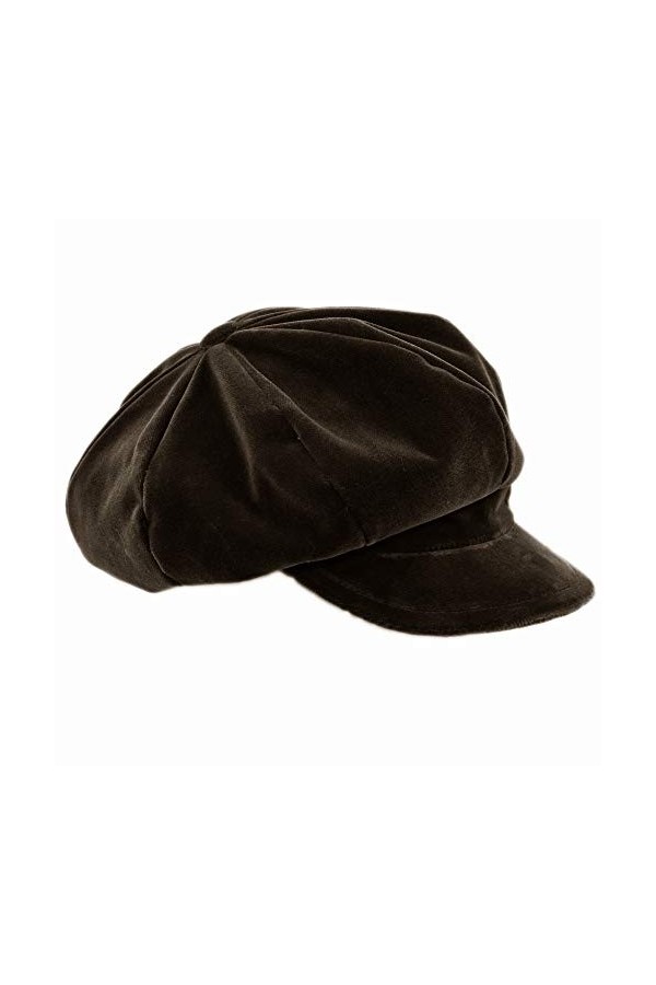 Cappelleria Melegari Baloon Cap Bonnet avec visière Princeps, fabriqué en Italie, pour femme, automne, hiver - Rouge - Taille