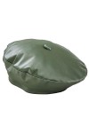 KYEYGWO Plaine Femme Béret en PU Cuir, Style Français Rétro Casquette Souple Plate pour Loisir Vacance Spectacle, Vert