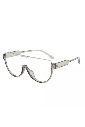 Lunettes Pour Femmes Vintage Demi-Cadre Bouclier Lunettes De Soleil Pour Femmes Mode Surdimensionné Dégradé Lunettes De Solei