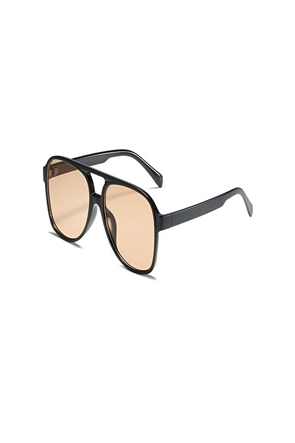 YINROM Lunettes de Soleil carrées for Femmes et Hommes Anciens Color : BlackTea-01 