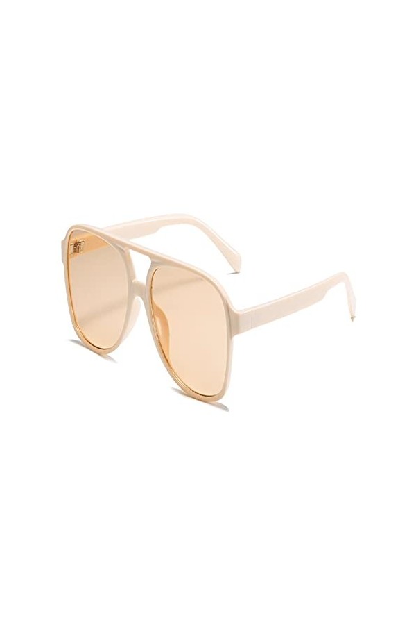 YINROM Lunettes de Soleil carrées for Femmes et Hommes Anciens Color : BlackTea-01 