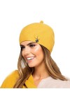 Kamea Femme Béret Classique Et Élégant Murcja, Jaune Moutarde,UNI
