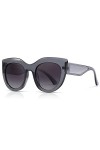 SUNGAIT Surdimensionné Vintage Polarisé Cat Eye Lunettes de soleil pour les Femmes Tendance Sung lasses Dames Sunnies SGT246,