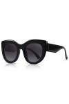 SUNGAIT Surdimensionné Vintage Polarisé Cat Eye Lunettes de soleil pour les Femmes Tendance Sung lasses Dames Sunnies SGT246,