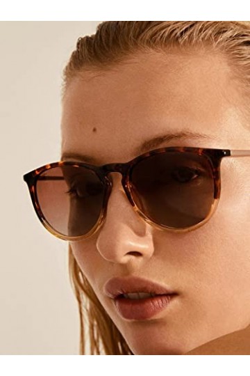 PILGRIM, VANILLE Lunettes de soleil pour femme - Protection UV400, marron foncé