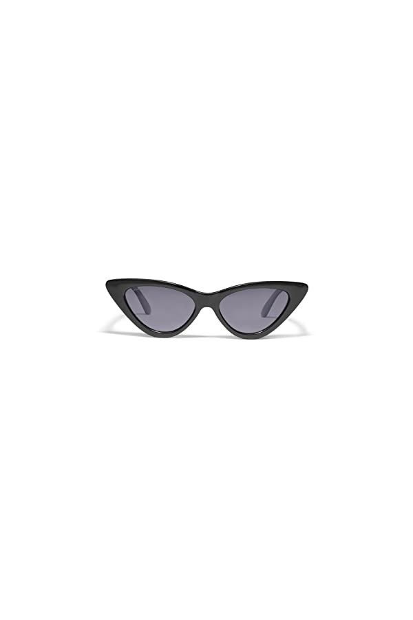 PILGRIM, JOSELINE Lunettes de soleil œil de chat noires polarisées pour femme avec protection UV400, Noir