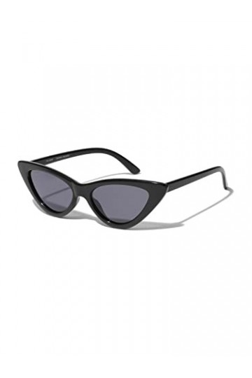 PILGRIM, JOSELINE Lunettes de soleil œil de chat noires polarisées pour femme avec protection UV400, Noir