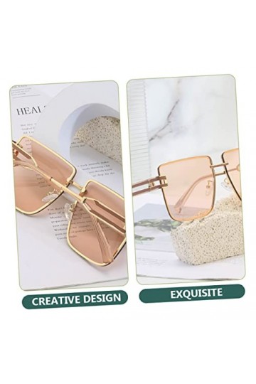 Yardwe 3Pcs Lunettes De Soleil Femme Plage Plastique