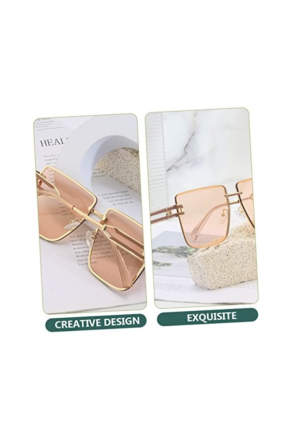 Yardwe 3Pcs Lunettes De Soleil Femme Plage Plastique