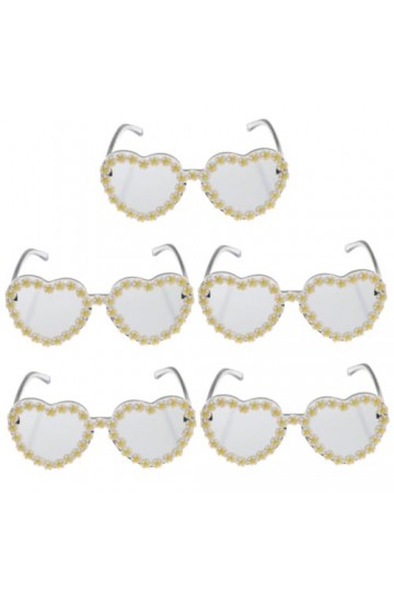 GALPADA 5 Pièces Lunettes De Soleil Coeur Lunettes De Soleil De Fête Dété Lunettes De Soleil Tendance Pour Femmes Lunettes D