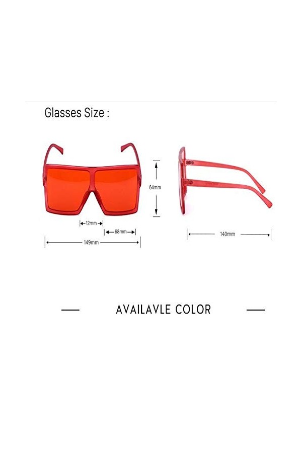 SENFEISM Lunettes de soleil vintage pour femme et homme - Lunettes de soleil surdimensionnées - Noir