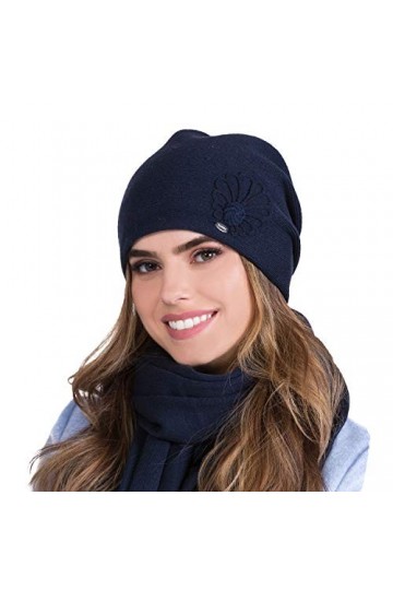 Kamea Femme Bonnet dhiver Classique Et Élégant Malwa, Bleu Foncé,Taille Unique