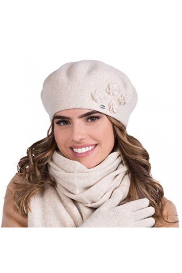 Kamea Femme Béret Classique Et Élégant Ariel, Beige,Taille Unique