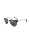 Lee Cooper Lunettes de soleil polarisées tendance pour hommes et femmes - Protection UV, Monture - Noir/argenté | Verres - Gr