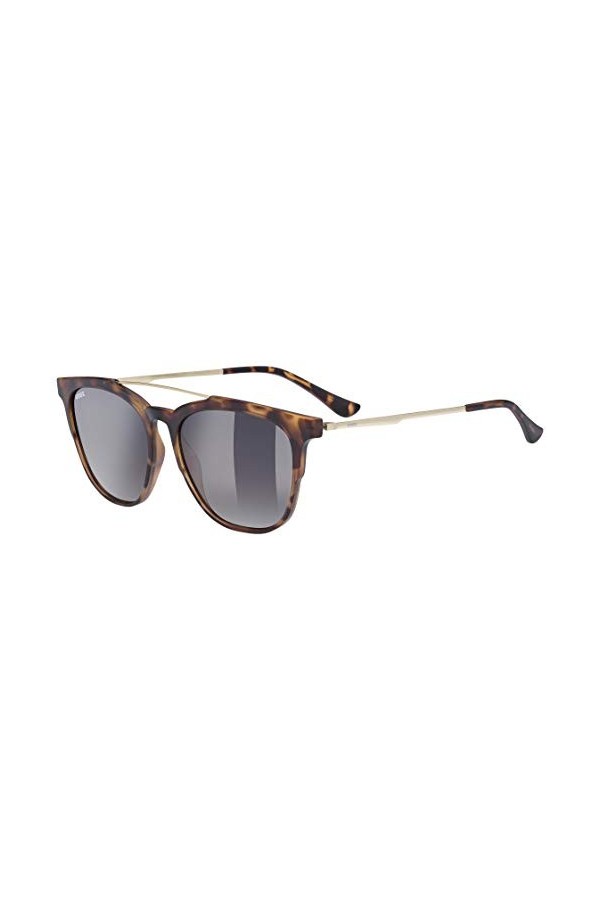 uvex Lgl 46 - Lunettes de Soleil pour Hommes et Femmes - Effet Miroir - Catégorie de Filtre 3 - Havanna Matt/Litemirror Brown