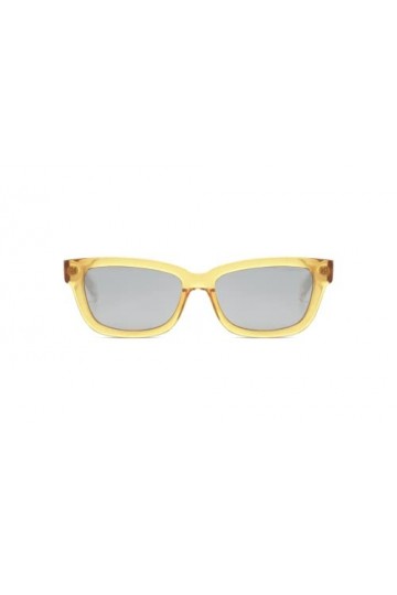 KOMONO Rocco Yellow Lunettes de soleil unisexes rectangulaires en propionate de cellulose pour hommes et femmes avec protecti