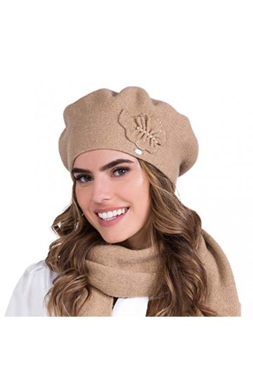 Kamea Femme Béret dhiver Classique Et Élégant Justa, Marron,Taille Unique