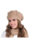 Kamea Femme Béret dhiver Classique Et Élégant Justa, Marron,Taille Unique