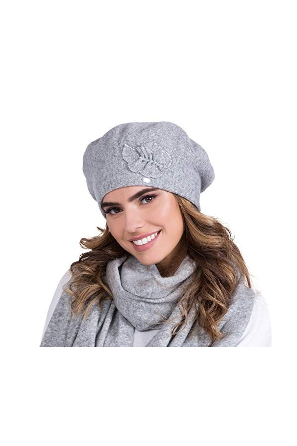 Kamea Femme Béret dhiver Classique Et Élégant Justa, Marron,Taille Unique