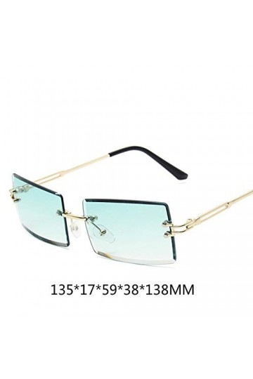 SENFEISM Lunettes de soleil tendance pour femme avec bord coupé, carré, rouge, dégradé